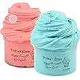 Niuruilsi Scented Big Slime Kit with 2pack Butter Slime, Soft Stretch with Charm, with Cute Container Non Sticky DIY Surprise Slime,Cool Birthday Ideas Gifts.(2x100ml)