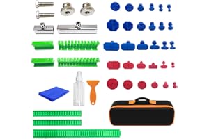 TUOSHUNGE DBG07 Dent Puller Replacements Kit - Glue Tabs, Pull Wire Tool Clutch, and More for T-Bar Dent Repair