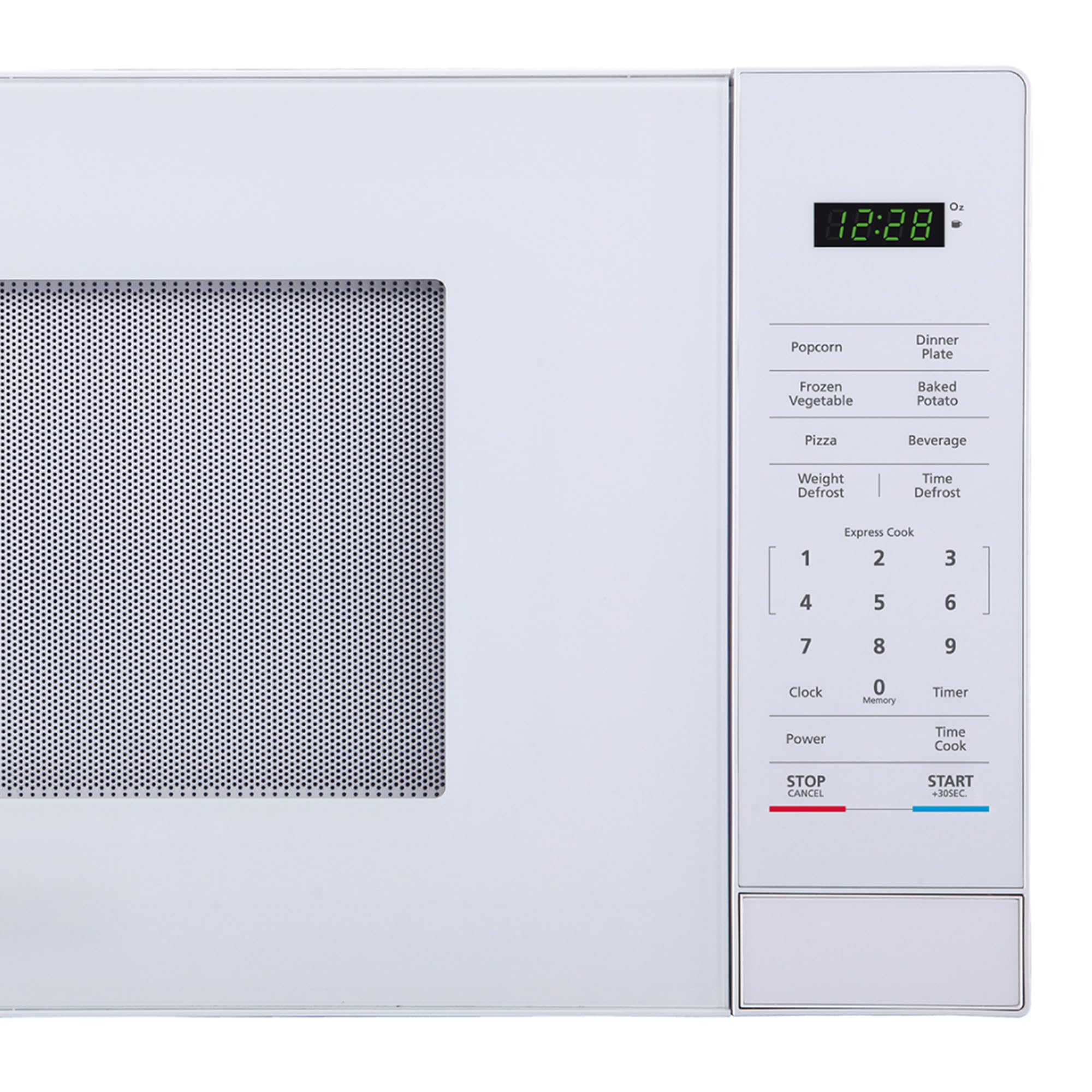 Magic Chef Compact Countertop Microwave Oven, 1,000 Watts, White, 1.1 Cu. Ft. - Digital Kitchen Appliance with One-Touch Cooking, Child Lock, Timer, Reheat, Defrost, and 10 Power Levels