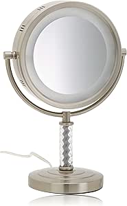 Jerdon HL856MNC Espejo Giratorio de 20 cm de Diámetro para Mesa de
