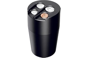 ZEYITIAN Coin Holder for Car Large Capacity Change Holder for Car Universal Car Coin Holder Organizer and Sorter Compatible with Most Car and Truck Accessories (CNH1, 1PACK)