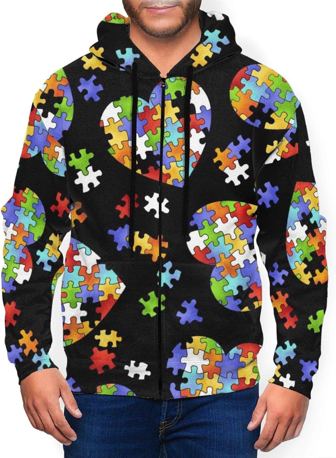 Autism zip up hoodie Clearance