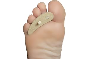 Steins Hammer Toe Crest Cushion and Buttress Pad Reduces Pressure from Calluses and Hammer Toes, Large Right, Beige, 3 Count