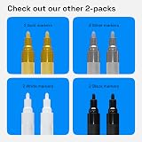 ARTISTRO 2 White Acrylic Paint Pens 3mm Medium Tip for Rock Craft Ceramic Wood view 7