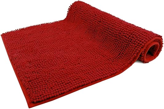 Wohndirect Badematte Rot Badezimmerteppich Zum Set Kombinierbar Rutschfest Waschbar Badvorleger Wc Garnitur Badteppich 50x80cm Amazon De Kuche Haushalt