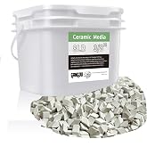 8 lb Ceramic Tumbling Media, 3/8 Inch Small Polyhedron Triangles for Vibrating Tumbler or Rotating Tumblers, Polishing Cleaning Metal Plastic Jewelry