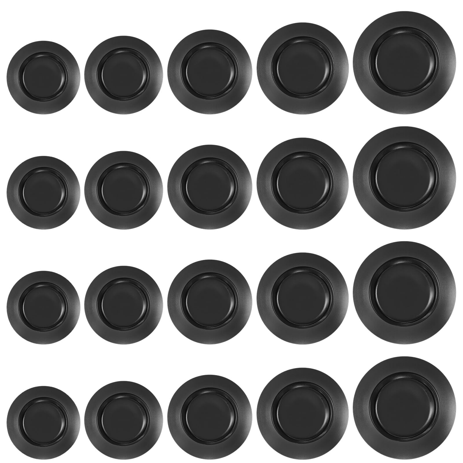 Photo 1 of 20 Pcs Piggy Bank Stopper Replacement, Round Piggy Bank Stopper Cover Rubber Saving Box Stoppers Piggys Banks Stoppers Saving Box Plugs(5 Sizes,Black)
