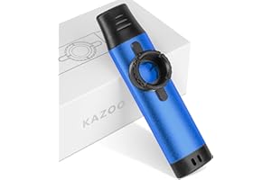 Kazoos with 5 Extra Membranes, Metal Kazoo with Adjustable Tone for Guitar, Ukulele, Violin, Piano, Keyboard, Easy to Learn M