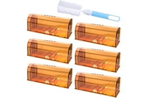 WANQUEEN 6 Pack Live Mouse Traps No Kill, Humane Mouse Traps Indoor for Home, Reusable Mice Trap Catcher for House & Outdoors