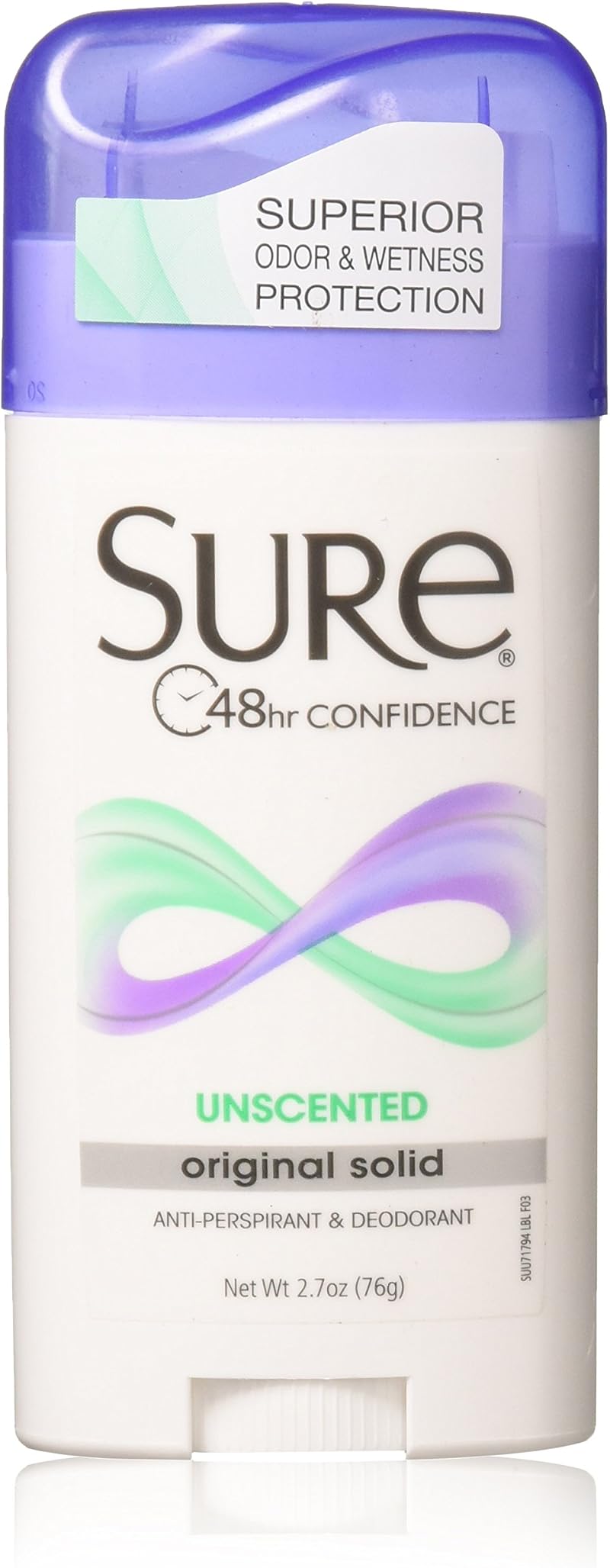 Sure Original Solid Unscented Antiperspirant Deodorant 3 x 2.70 oz
