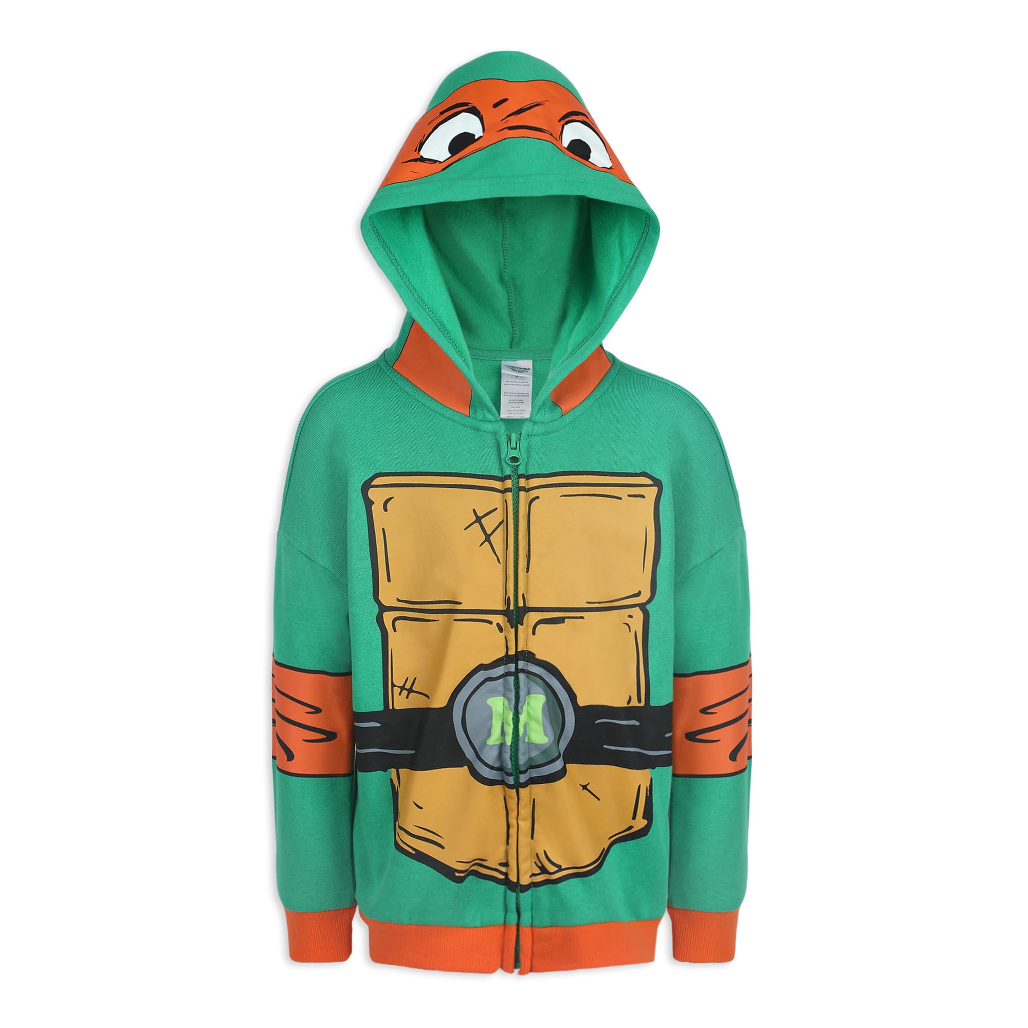 Photo 1 of Nickelodeon Teenage Mutant Ninja Turtles Michelangelo Boys Zip Up Hooded Sweatshirt for Big Kids Green size 6