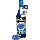 Syruvia Sugar Free Blue Raspberry Syrup, Flavored Syrup for Drinks, Lemonades, Iced Teas, and Desserts &ndash; 25.4 fl oz