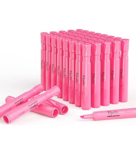Blynkie Bulk 40-Pack Purple Chisel Tip Highlighters - Tank Style For School, Office & Home