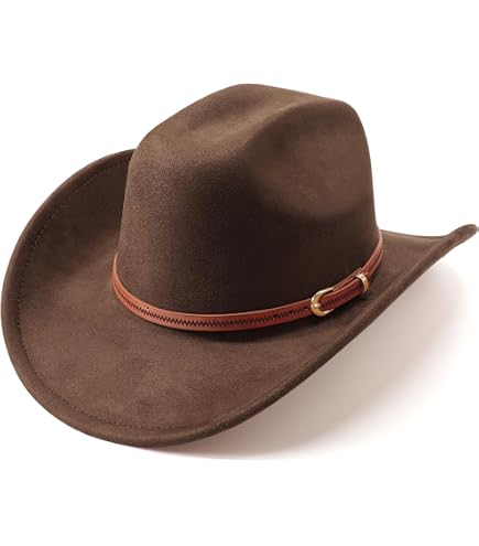 Womens Classic Roll Up Western Cowboy Hat Wide Brim Felt  display picture 2