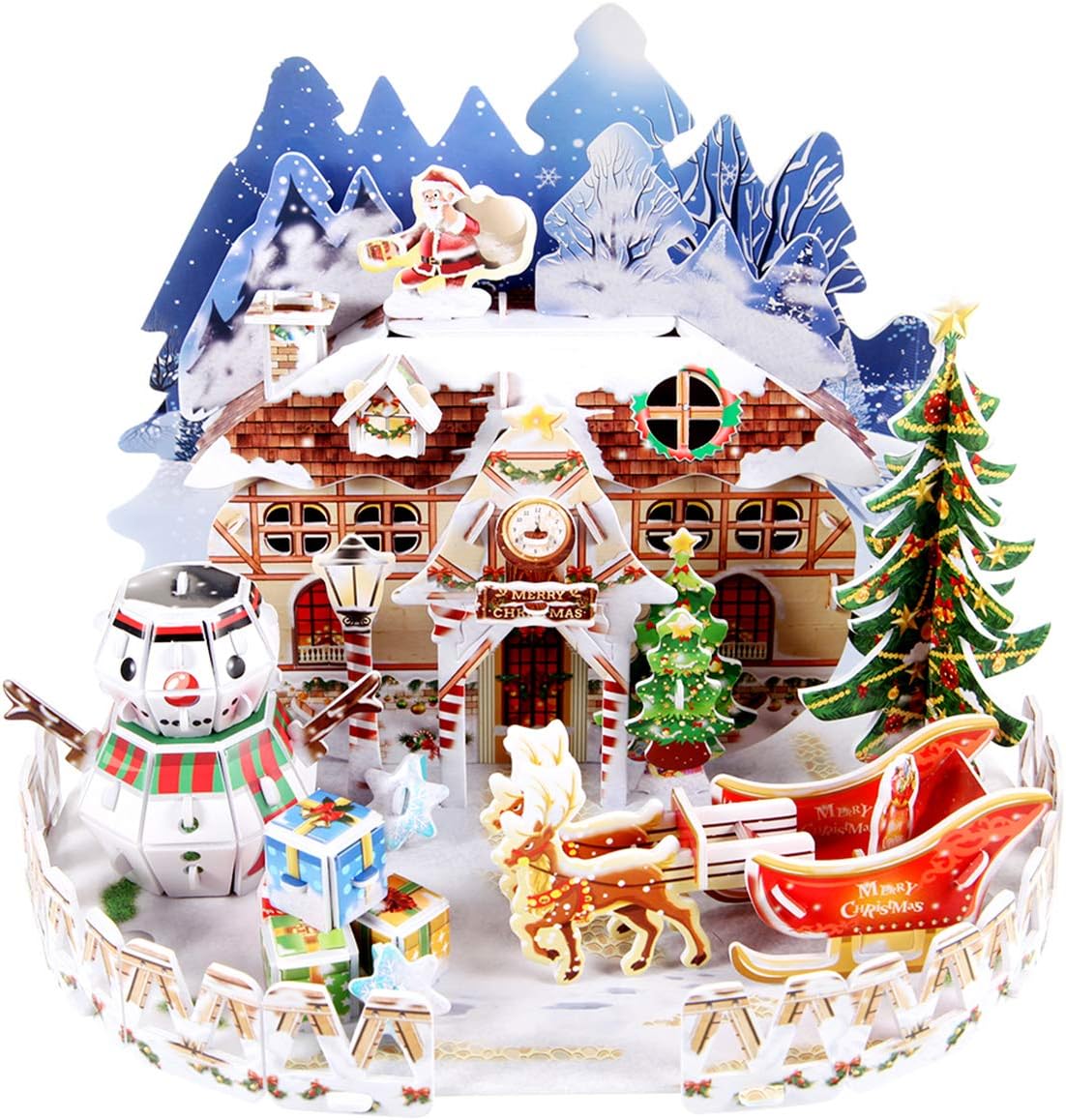 3D Puzzle for Kids Snow Cottage Model 
