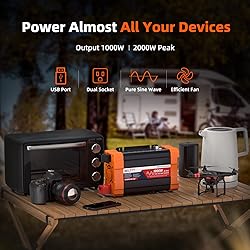 BELTTT 1000Watt Pure Sine Wave Inverter 12V DC to