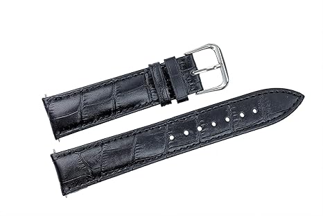 Marcu Home 14mm schwarzes Uhrenarmband aus Leder für Damen Mid-Range Uhren gepolstert (Federstege enthalten)