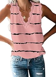 VIISHOW Women Sexy V Neck Lace Satin Camisole