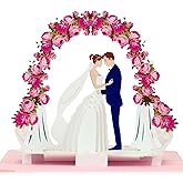 HAPPY GIFTERS Wedding 3D Pop Up Valentine Card – Pop Up Love Cards – Wedding Cards for Bride and Groom – Anniversary card 3D – Just Married Card - 3D Card Love with Envelope Included