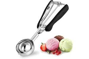 TJ POP Large Cookie Scoop 3 Tbsp, Professional Stainless Steel Ice Cream Scoop 50MM, Cupcake Scoop Muffin Scoop for Baking, G