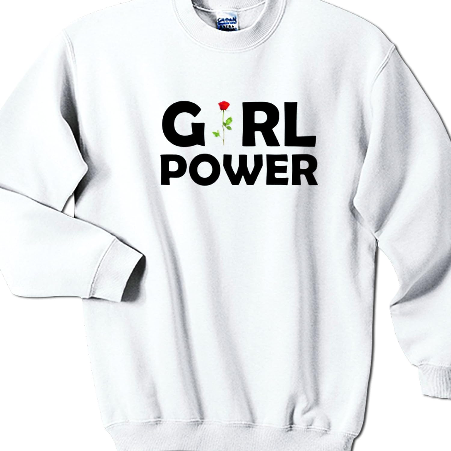 Girl Power Sweatshirt Large White Clothing