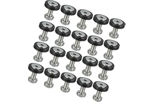 ACROPIX 20 Pcs Car Motorcycle Black M6 Fender Bumper Washer Bolt Nuts Kit Aluminum Alloy Engine Bay Fastener Car Parts