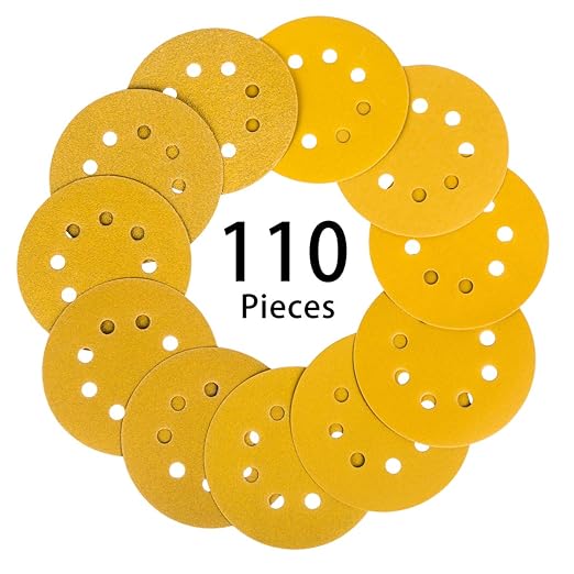 110PCS 125mm Sanding Discs, Orbital Sander Discs include 60 80 100 150
