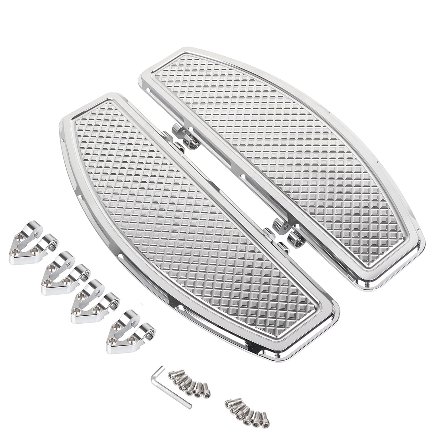 Aazon.co: HCotorku Otorcycle Floorboards Set Driver Passenger Footboards Front Rear Foot - View #9