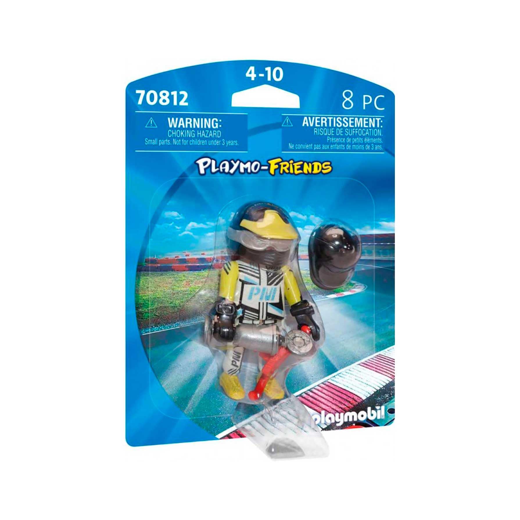 Playmobil 70812 PlayMO-Friends Race Car Driver, Fun Imaginative Role-Play, PlaySets Suitable for Children Ages 4+