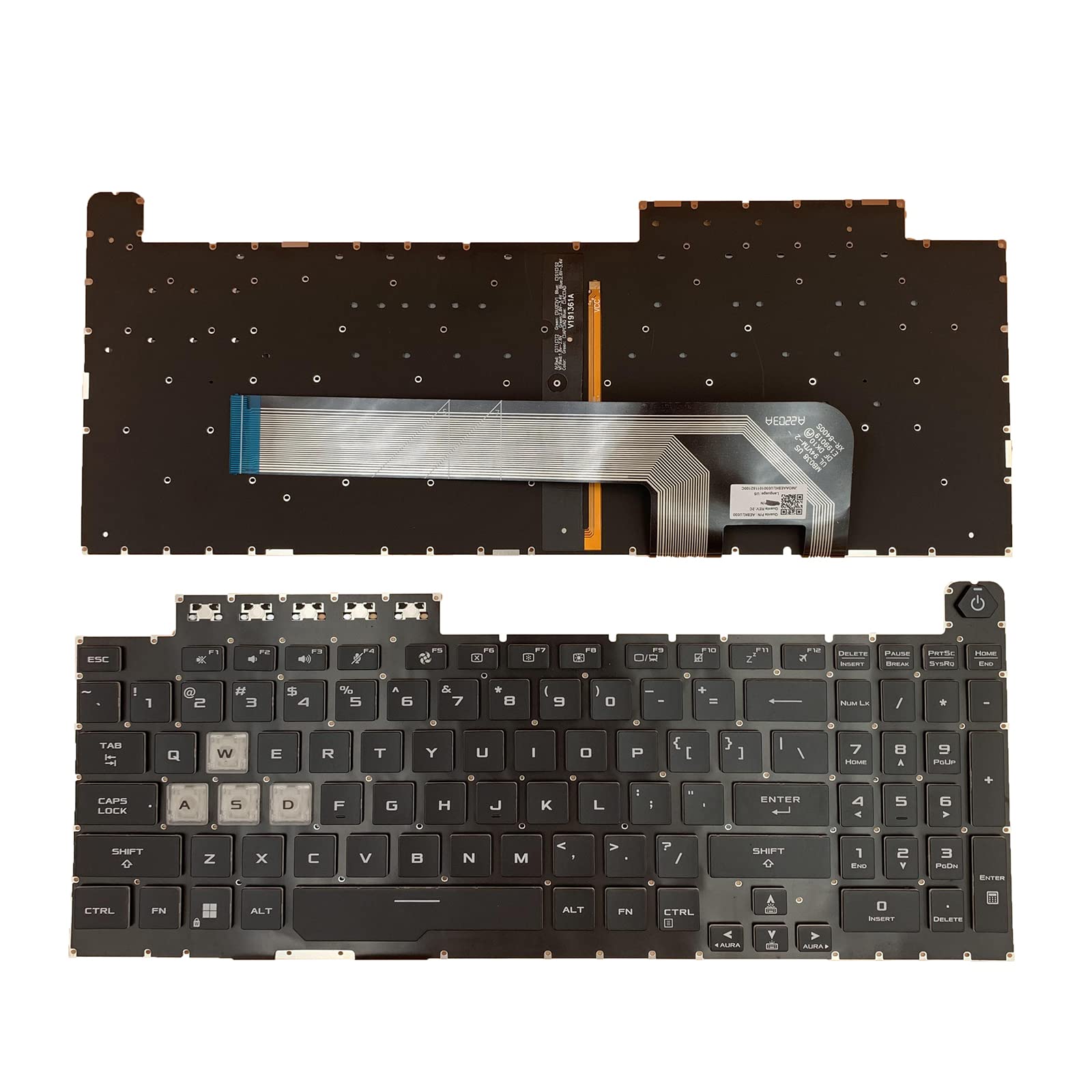 Photo 1 of Laptop Replacement US Layout RGB Colorful Backlight Keyboard for ASUS TUF Gaming 8 F15 FX506 FA506 FA506II FX506H FA506Q FX506L FA506H F17 FX706 FX706L FA706U FX706U FA706 661VUS00