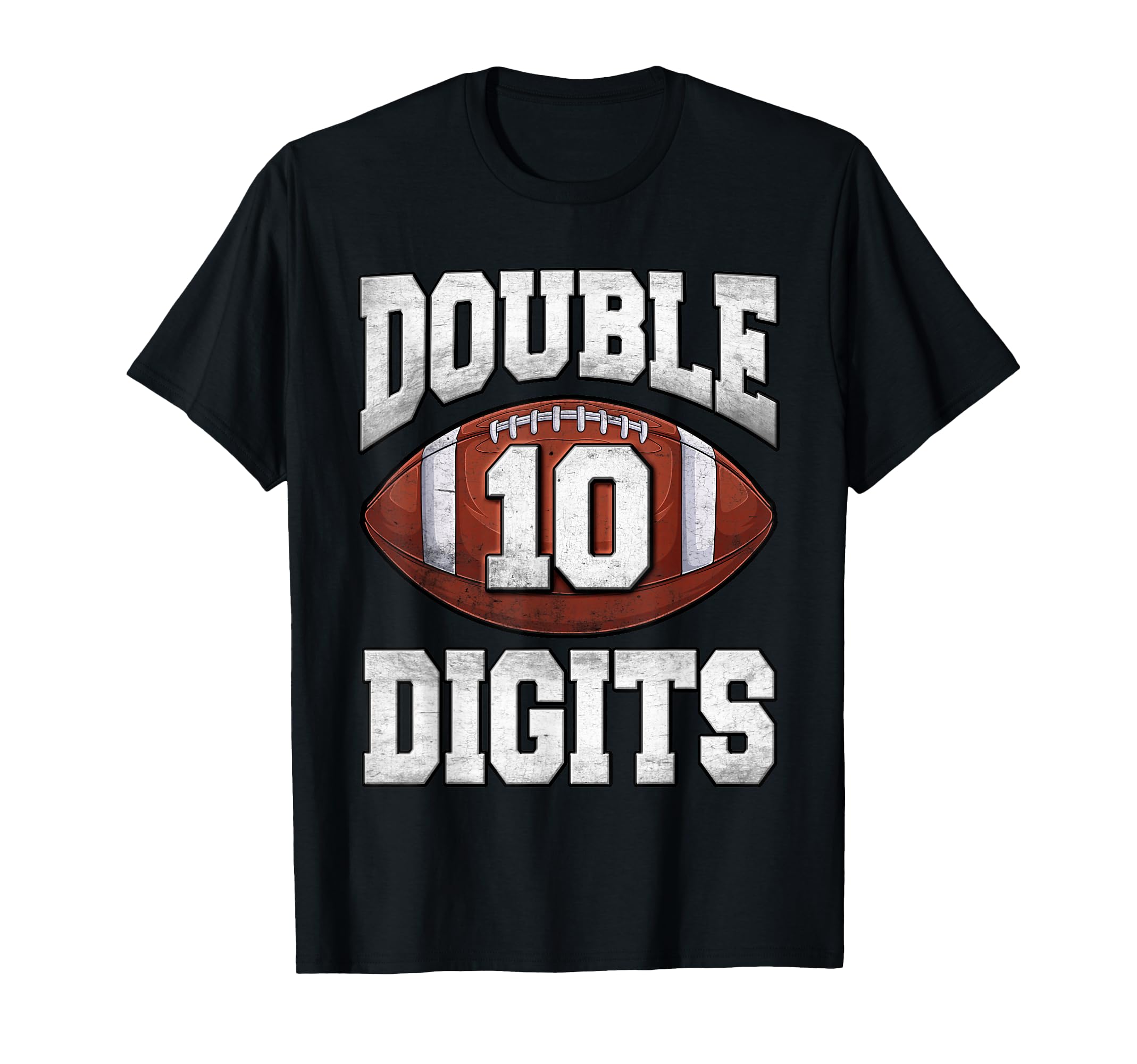 Photo 1 of 10th Birthday Boy Double Digits 10 Year Old Football Bday T-Shirt