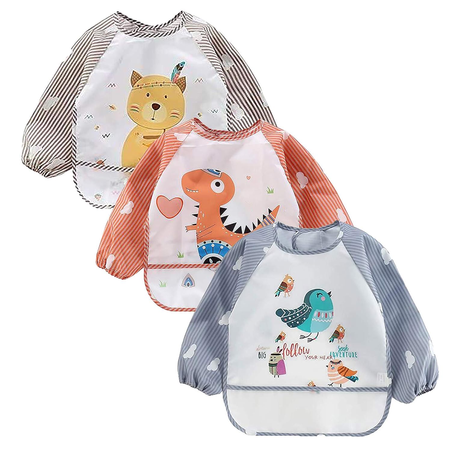 plastic bib with sleeves
