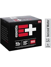 Essentia Water; 12, 1-Liter Bottles; Ionized Alkaline Bottled Water; Electrolytes for Taste; Better Rehydration; pH 9.5 or Higher; Pure Drinking Water; For the Doers, the Believers, the Overachievers