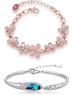 Youbella Artificial Jewellery Combo Of Two Crystal Bangles Bracelets For Girls And Women (Multi-Color)