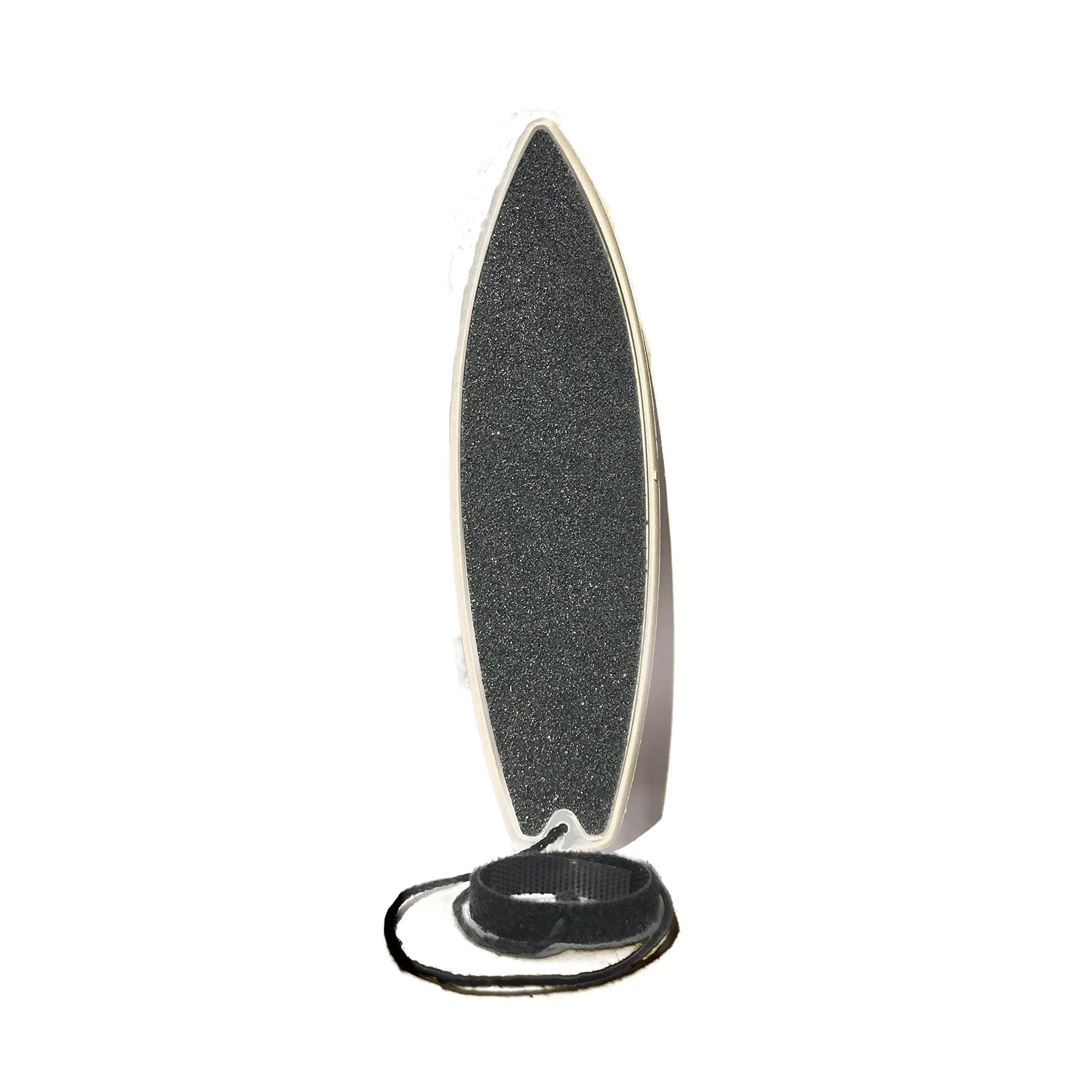 Windeck Finger Surfboard – White Slice Mini Finger Board Toy for Kids & Skaters | Air Surfboard Toy for Car Window Wind Tricks | Includes Grip Tape & Leash | Travel Gift for Surfers & Creative Play