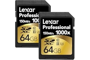 Lexar Professional 1000x 64GB SDXC UHS-II Card LSD64GCRBNA10002 - 2 Pack
