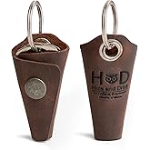 Hide & Drink Full Grain Leather Wrap Keychain, Organizer Snap Closure, Key Ring Cover, Silencer Sleeve Key Holder for Men