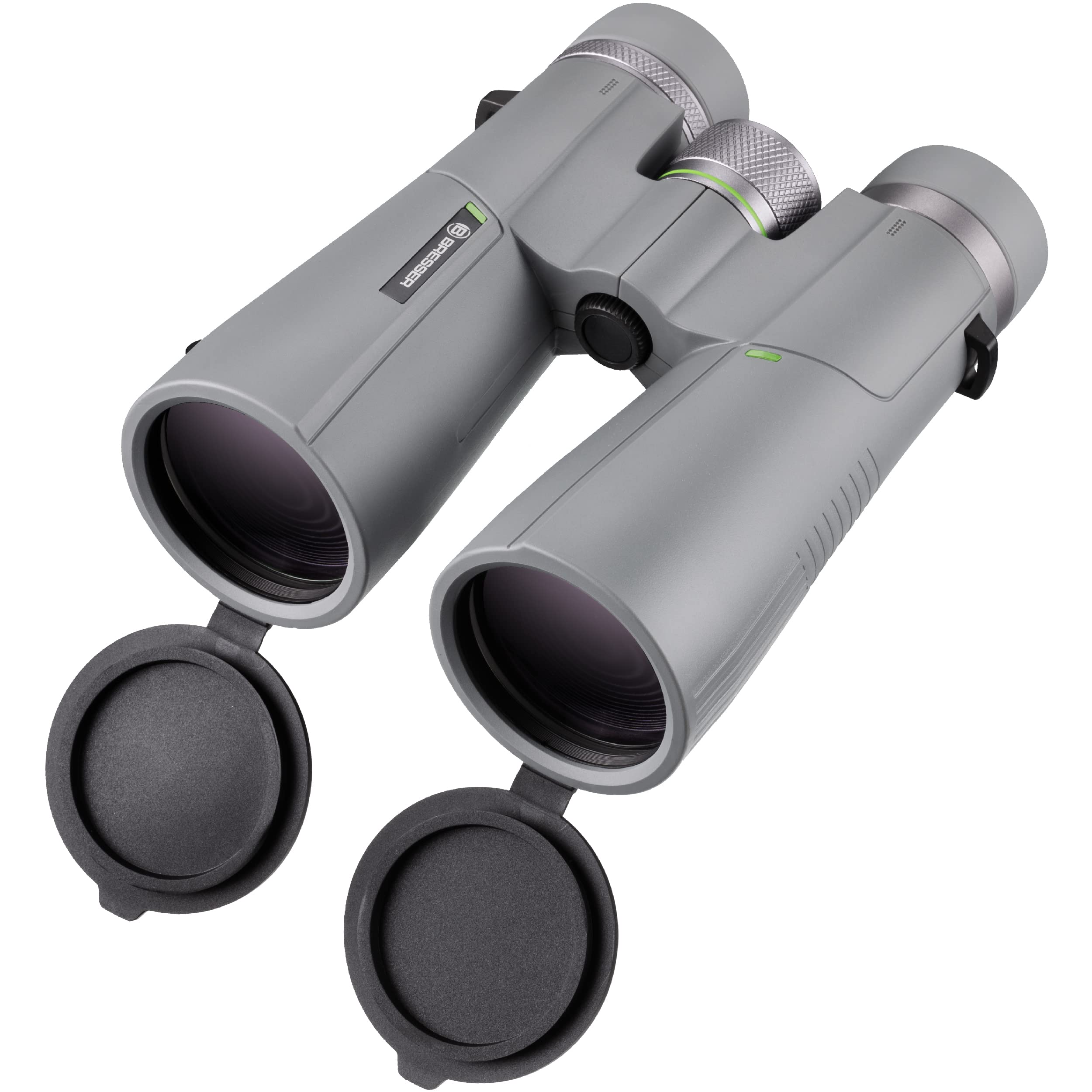 Bresser 1331050 10x50 Wave Waterproof Binoculars with BaK-4 Glass, UR Coating and Eyepieces for Use at Dusk and Astronomy - Grey