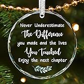 Retirement Gift for Women 2025, Retired Ornament Gifts for Woman, Man, Glass Christmas Ornaments Keepsake