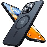 Aulofe Strong Magnetic for iPhone 15 Pro Max Case, [Compatible with MagSafe] [Military-Grade Drop Tested] Shockproof Protective Slim Translucent Matte Cover for iPhone 15 Pro Max Phone Case, Black