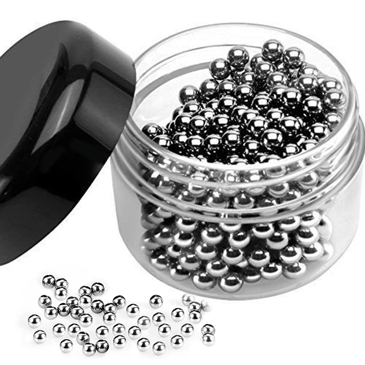 CAM2 1000 Balls 304 Stainless Steel Cleaning Beads, Quick Cleaning without Scratches, for Carafes, Bottles, Vases, Narrow Neck Bottles