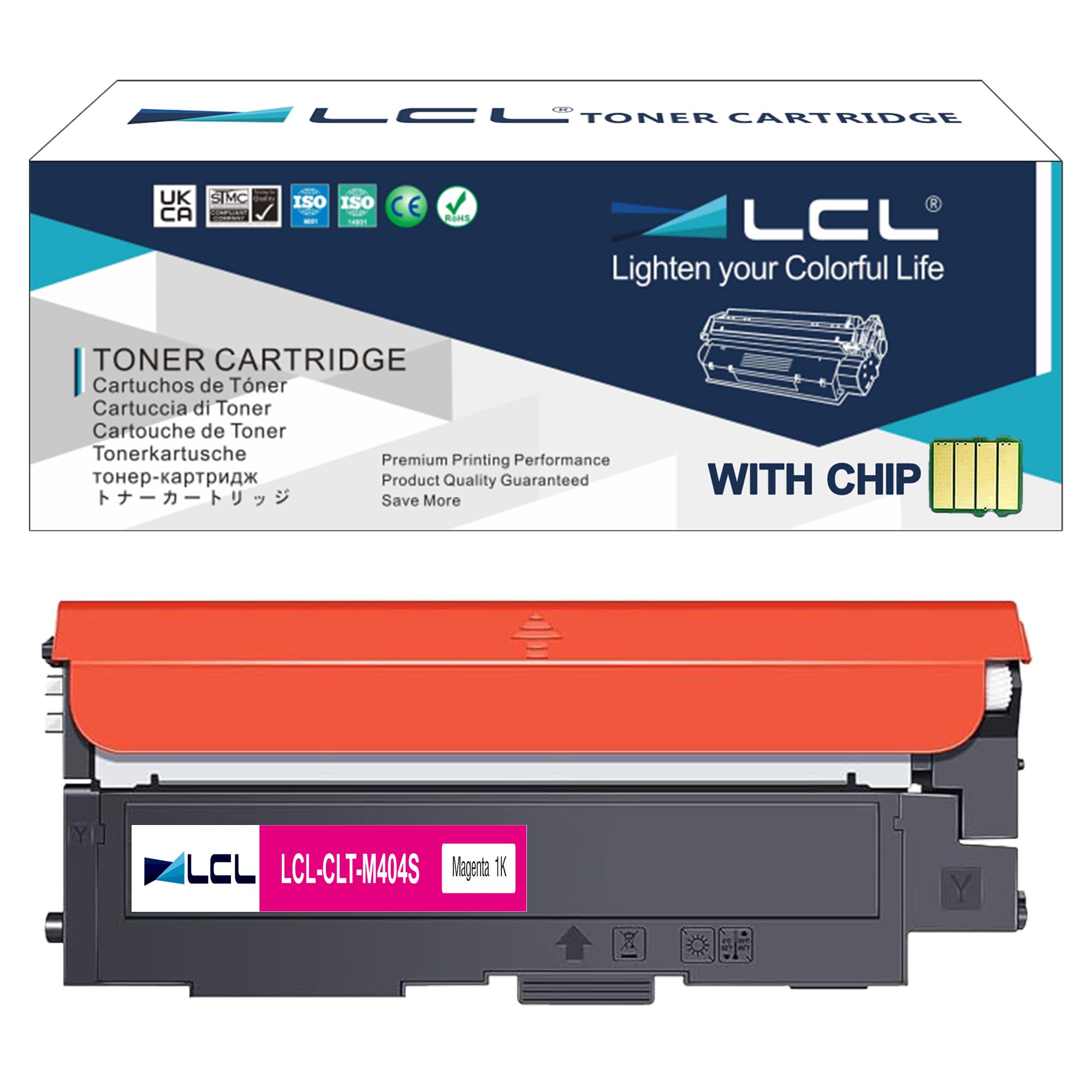 LCL M404S Magenta Toner Cartridge Replacement for Samsung 404S P404C CLT-404S CLT-M404S Replacement for Samsung Xpress SL C430W C430 C480W C480FW C480FN C480 C482W C483W C432W C433W C483W C483FW (1PK)