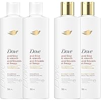 Dove Anti Frizz Smooth Shampoo & Conditioner for Frizz-Prone Hair, with Liquid Bio-Protein care 355 ML (2 Shampoo + 2 Conditi