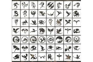 SUNVERSE Dragon Stencils for Painting 3inch Reusable Dragon Stencil Template Stencils for Crafts Paint Stencils for Painting on Wood Wall Card Fabrics