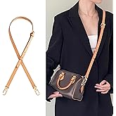 Doxo Vachetta Leather Strap Purse Straps Replacement Crossbody for L V Speedy Diane Pochette Handbag Shoulder Bag, Strap for Lv, Width 0.59''/1.5cm, Adjustable Length 39.4''-47.2''(100-120cm),Beeswax