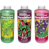 General Hydroponics Flora Grow, Bloom, Micro Combo Fertilizer set, 1 Quart (Pack of 3)