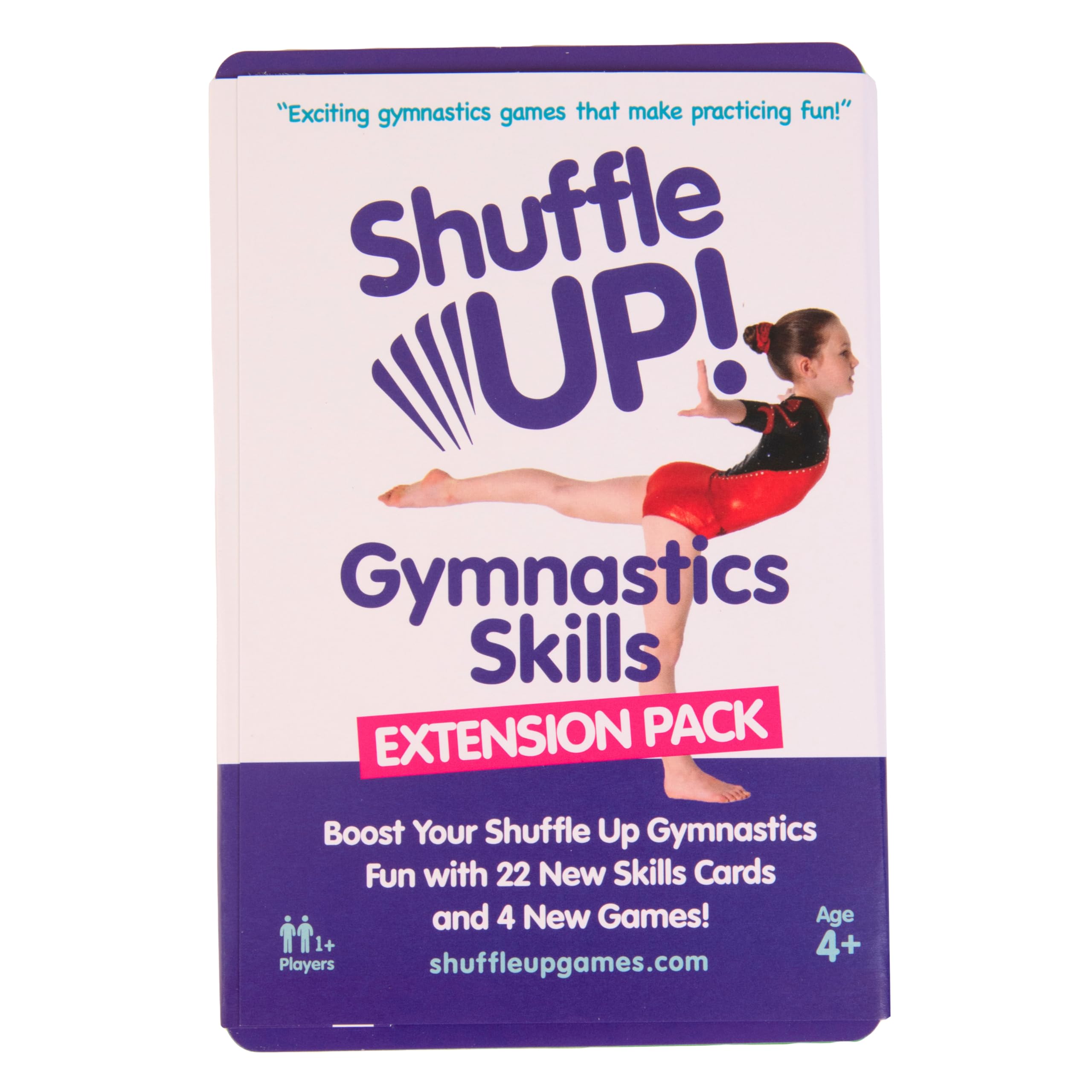 Shuffle Up Gymnastics Games Skills Pack - Family Games with 22 NEW Fun & Active Skills Cards, Gymnastics Equipment, Gymnastics Gifts for Girls & Boys