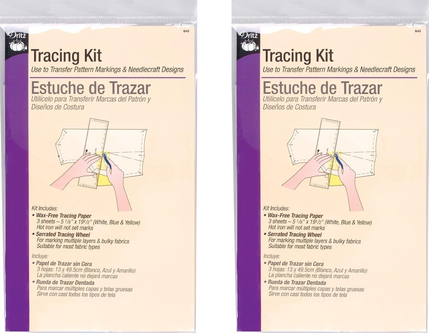 NEW!! Dritz Tracing Kit for Pattern Marking /& Needlecraft Designs 3 Sheets