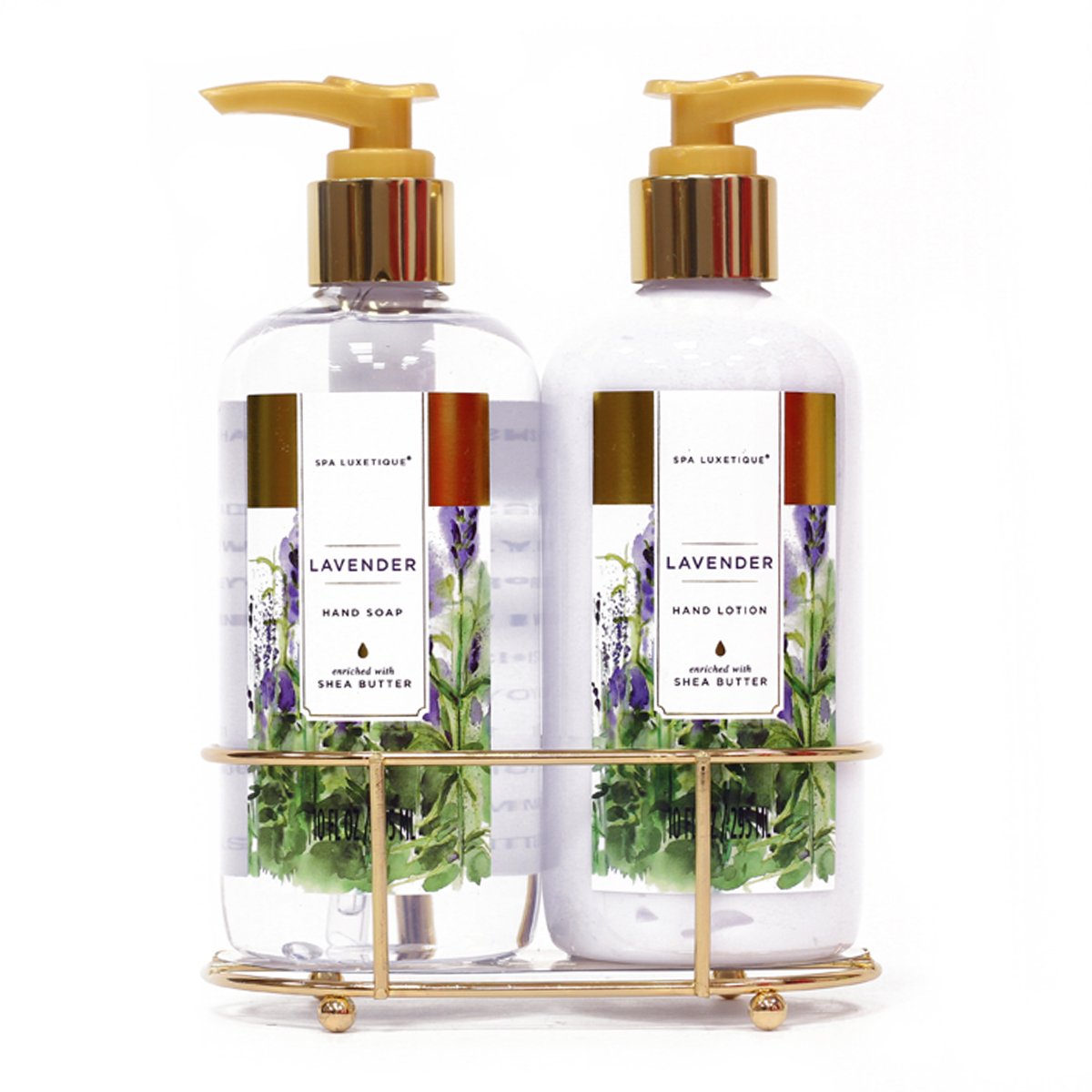 Spa Luxetique Hand Soap and Hand Lotion Caddy Set, Ocean