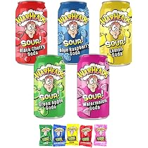 Amazon.com : Snack Hut Warheads Sour Soda Pop Variety Pack, Five ...